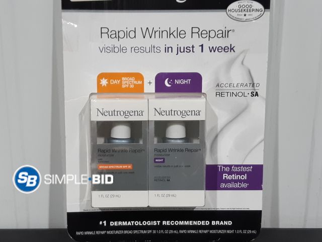 Lot 58-34611 - Neurtrogena Rapid Wrinkle Repair moisturizer 2 pack - unopened - expired