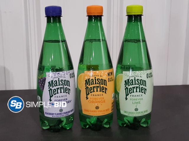 Lot 58-35564 - Lot of (18) Maison Perrier Flavored Sparkling water -- Forever Orange -- Forever LIME -- Forever BLA...