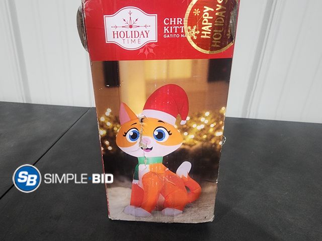 Lot 58-28222 - Holiday Time Christmas inflatable kitty