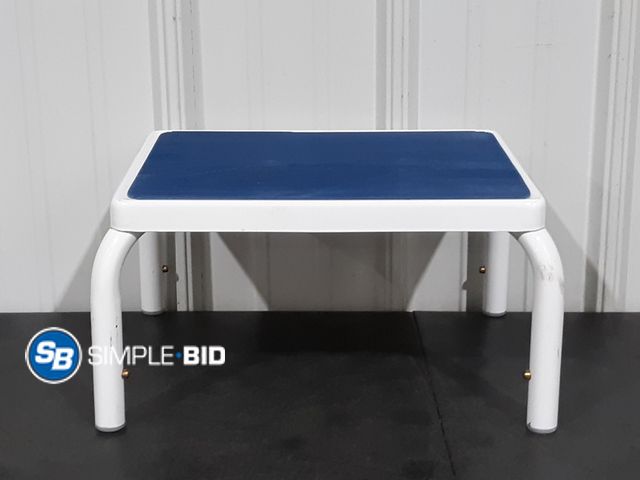Lot 58-29492 - Blue and White Step Stool - Possible Light Use