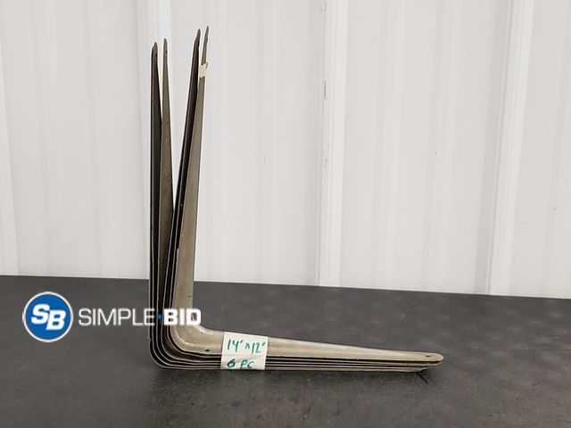 Lot 58-77658 - Lot of (6) 14 x 12" Shelf Brackets