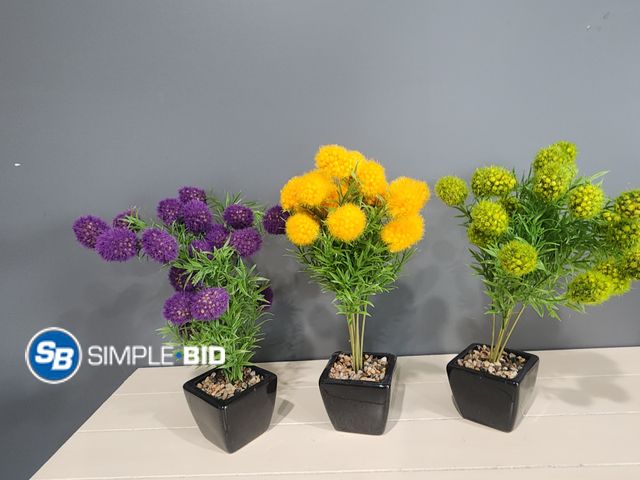 Lot 58-26022 - Lot of (3) New Decorative Artifical Dandelion Plants
