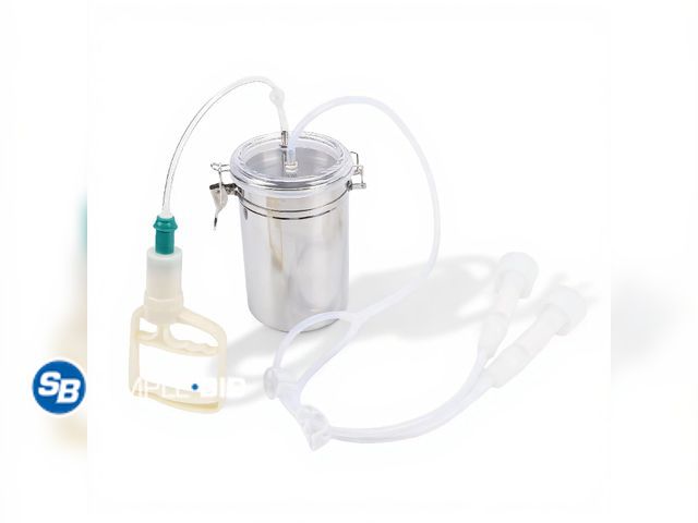 Lot 58-74247 - New 2L Goat Milking Machine Electric, Manual Goat Milker with Stainless Steel Bottle Goat Milker Mac...