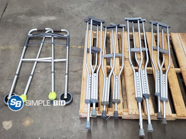 Lot 58-76157 - Lot of Crutches and walker - used but in good condition