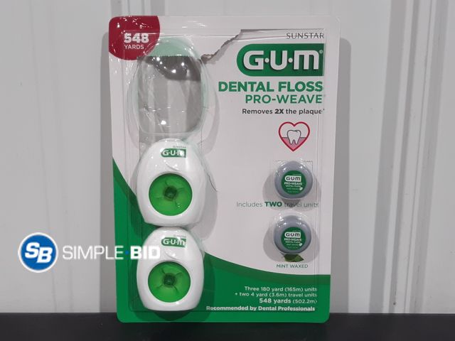 Lot 58-27603 - New GUM Dental Floss Pro-Weave -- includes 2 travel units