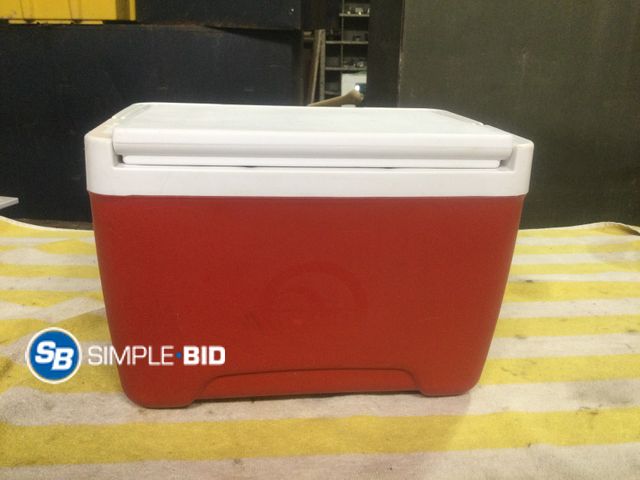 Lot 58-33940 - Red and White 6 quart Igloo cooler good condition