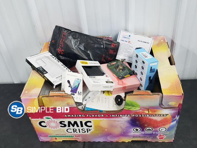 Lot 58-57683 - BOX of Small amazon items and more - variety of items - unused