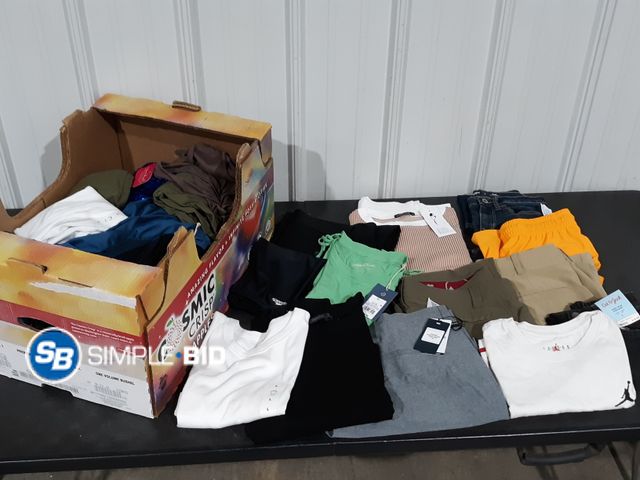 Lot 58-35984 - CLOTHING! Lot of Men, Women, kids Clothing - variety of sizes and styles - mostly unworn - some ligh...