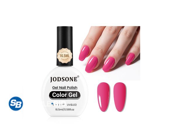 Lot 58-54275 - Lot of (2) New JODSONE 16.5ml Pink  Gel Nail Polish Pink Purple Gel Polish Bright High Gloss Soak Of...