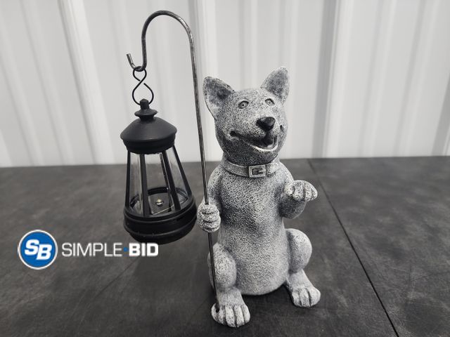 Lot 58-40393 - Lightsfever Dog Statue with Solar Lantern