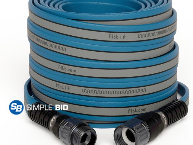 Lot 58-84344 - FITT HiFlo Water Hose 50ft, Multipurpose Flat Garden Hose, Easy to Use and Long-lasting Performance,...