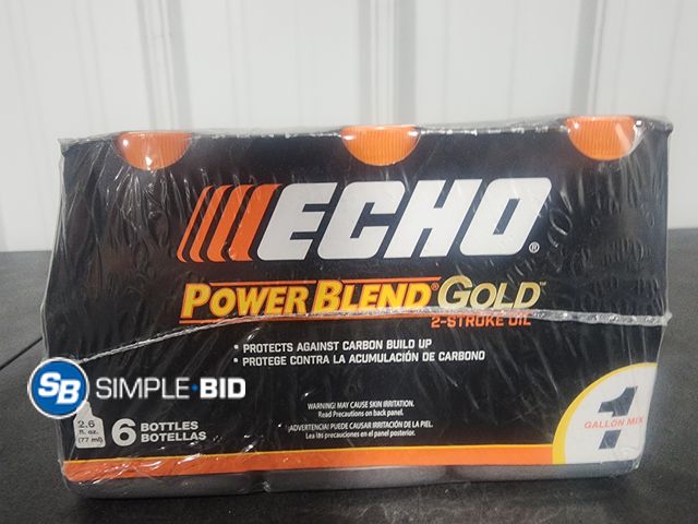 Lot 58-25968 - Lot of (6) Bottles of Echo Power Blend Gold 2 Stroke Oil