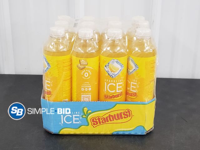 Lot 58-72580 - SPARKLING ICE! Starburst LEMON - 12 PACK - unopened