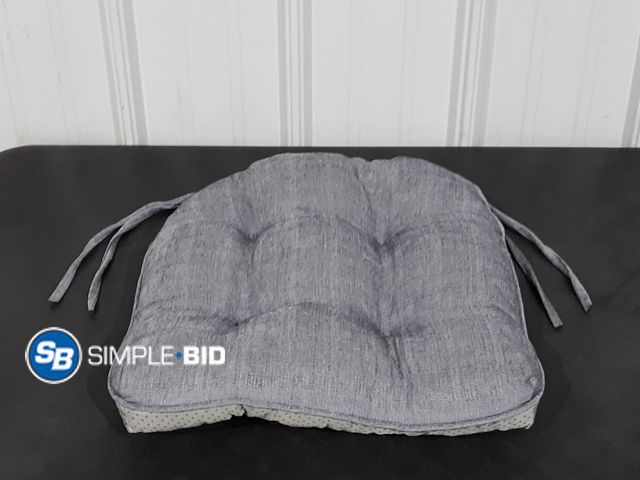 Lot 58-28557 - Grey Homegood Limited Seat Cushion - with Tie Straps - New