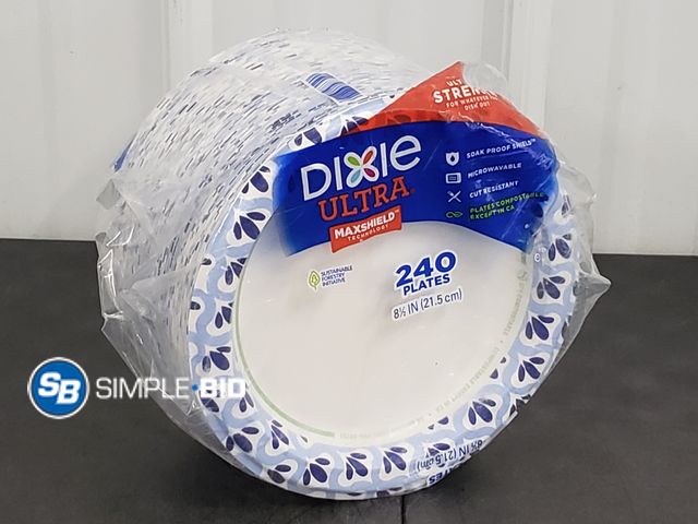 Lot 58-68797 - DIXIE Ultra Paper Plates - 8 1/2" -- 1/4 Full
