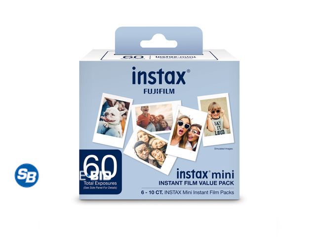 Lot 58-51459 - New Fujifilm Instax Mini Instant Film, 60 Exposures