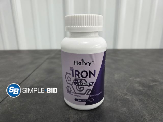 Lot 58-50563 - New Heivy IRON plus Vitamin C Tablets 240 - best by 8/28
