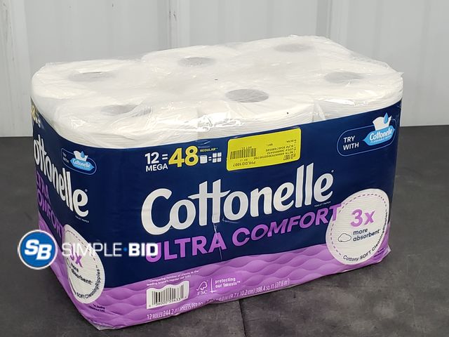 Lot 58-77027 - TOILET PAPER! New Cottonelle ultra Comfort 12 mega rolls = 48