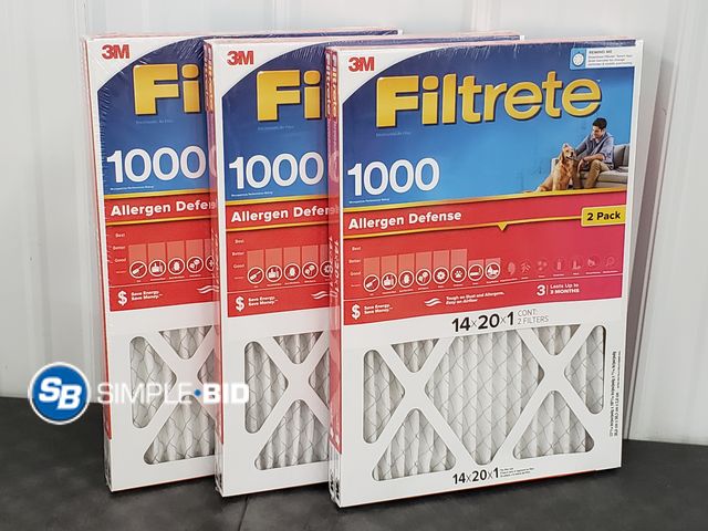 Lot 58-84154 - Lot of (6) 3M 14 x 20 x 1 Filters - New