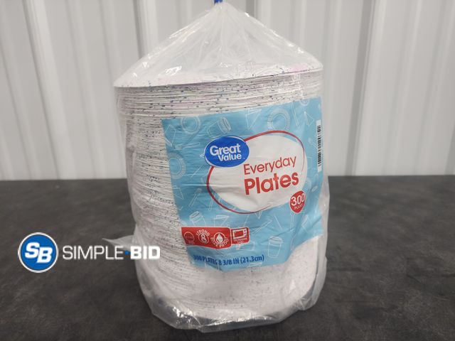 Lot 58-34027 - New Great Value Everyday Plates 300 plates 8 3/8"