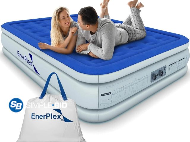 Lot 58-83103 - EnerPlex Air Mattress with Built in Pump - Self-Inflating Blow Up Mattress  - appears unopened - TWI...
