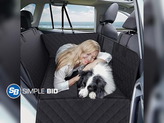 Lot 58-29321 - New Dog Car Seat Cover for Back Seat - Pet Cover for Dogs, Large Space &amp; Waterproof Hard Bottom ...