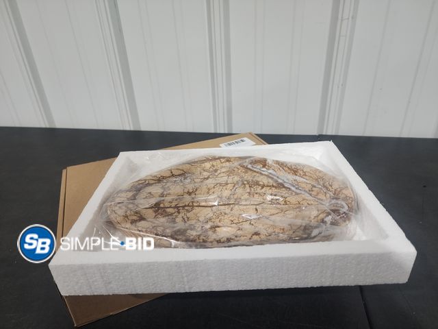 Lot 58-22049 - Brown Natural Marble Candle Tray