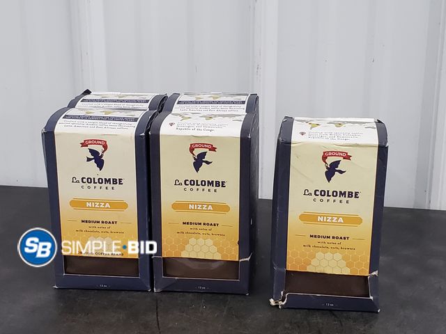 Lot 58-84290 - Lot of (5) LaCOLOMBE! Coffee Nizza Medium Roast 12 oz - unopened