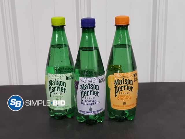 Lot 58-35401 - Lot of (24) Maison Perrier Flavored Sparkling water -- Forever Orange -- Forever LIME -- Forever BLA...