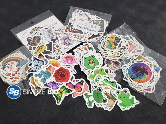 Lot 58-60454 - Lot of New Vinyl Stickers for laptops, tumblers and more - variety of styles - approx. 300+