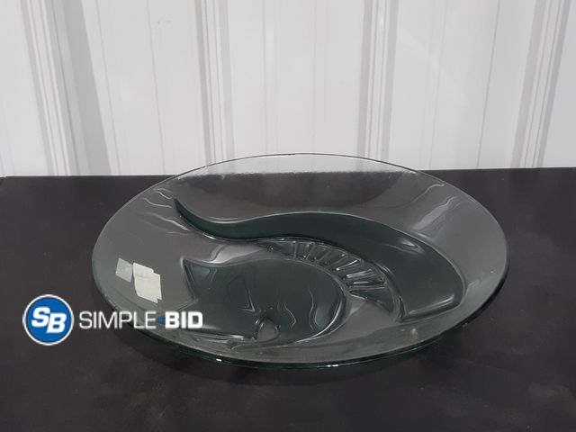 Lot 58-34855 - New MICHIGAN STATE Glass Bird Bath