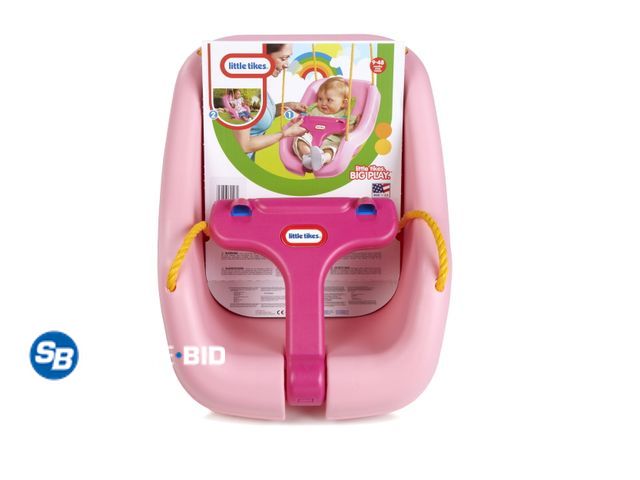 Lot 58-27142 - New Little Tikes 2-in-1 Snug 'n Secure Swing with High Back and T-Bar, Pink- Infant Baby Toddler Swi...