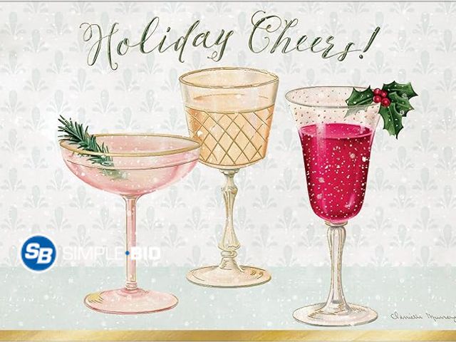 Lot 58-52879 - CHRISTMAS IN JULY! New Lang Cheers Petite Christmas Cards (2004548) - 12 Festive Greeting Cards with...