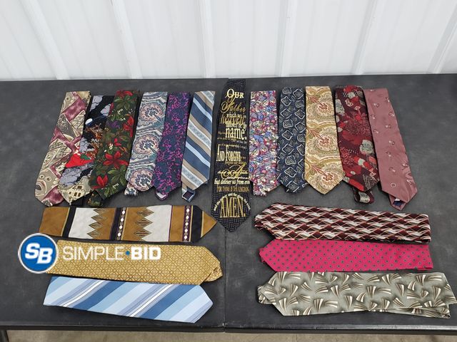 Lot 58-84385 - Lot of (18) Men's Dress Ties - Various Brands/Colors