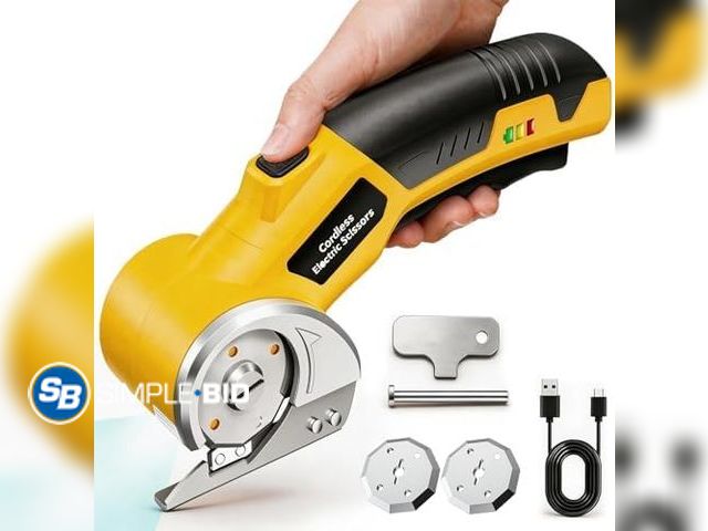 Lot 58-74245 - New Electric Scissors, Cardboard Cutter, With LED Light, High-Efficiency Brushless Motor, 2000mAh Ba...