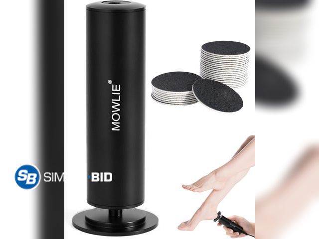 Lot 58-62811 - New Electric Foot Callus Remover,MOWLIE Electric Foot Care Tools with Speed Controller and 60pcs Rep...