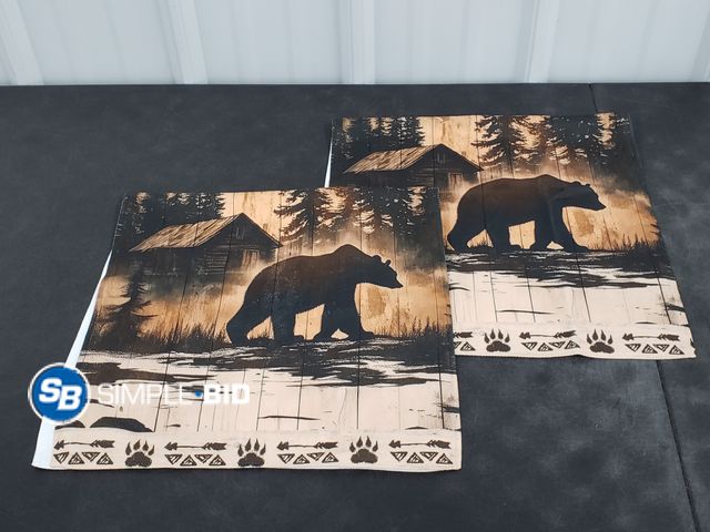 Lot 58-40452 - Lot of (2) Rustic Cabin Style Hand Towels