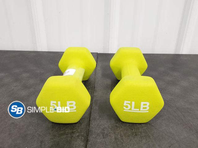 Lot 58-80597 - Set of (2) 5lb Dumbbells - appears unused