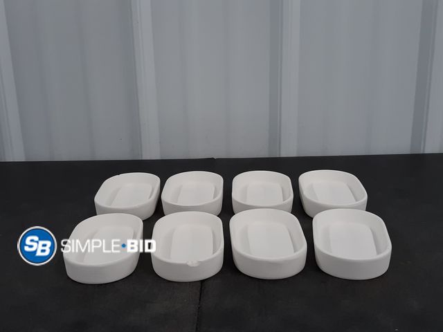 Lot 58-38221 - Lot of (8) Ceramic Soap dishes - Paint them - design them how you want them to look - unused - a cou...