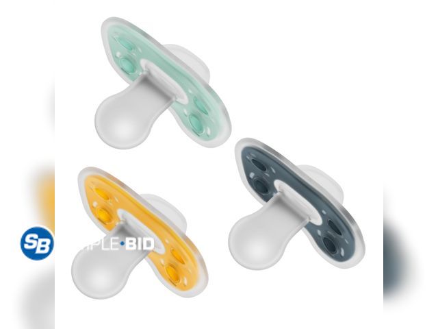 Lot 58-53232 - New Dr. Brown's Advantage One-Piece Silicone Baby Pacifier - 3 pack
