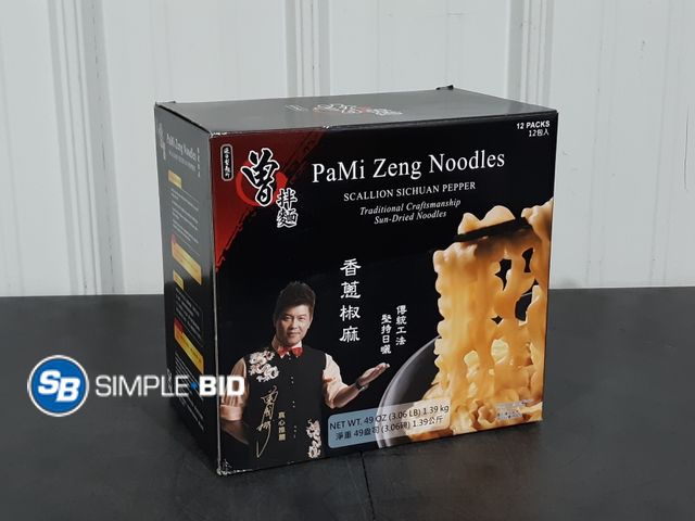 Lot 58-29352 - PaMi Zeng NOODLES - 10 in box - unopened - best by 8/25