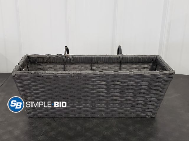 Lot 58-62120 - Window Well Wicker Planter Baskets