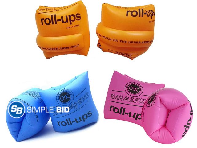 Lot 58-28722 - New 6 Pack Swim Arm Floats,Swim Arm Bands, Pool Arm Floaties for Kids Teens Adult,Inflatable Swim Ar...