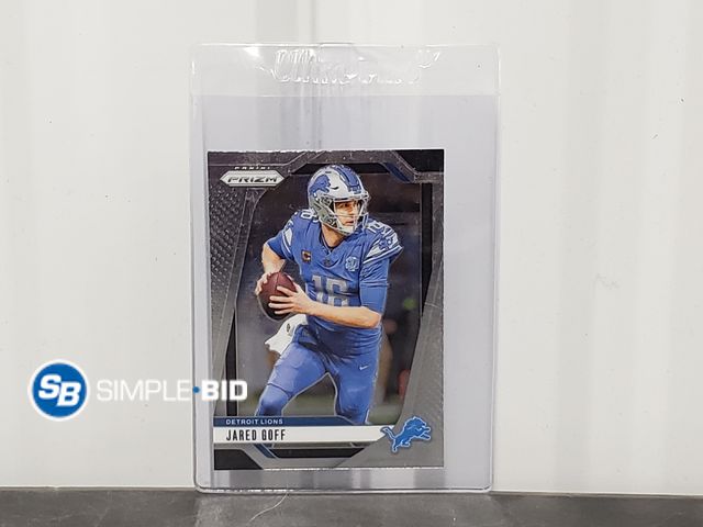 Lot 58-56187 - Jared Goff Detroit Lions Prism Card in Plastic Covering