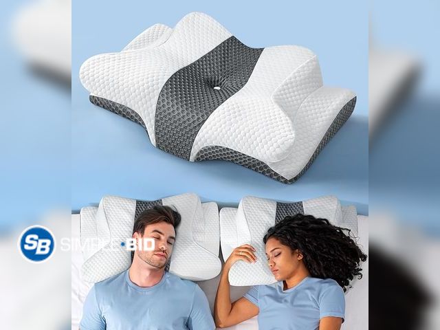 Lot 58-34423 - Sleep Doctor Approved Cervical Neck Pillow for Sleeping, Ergonomic Contour Side Sleeper Pillows for ...
