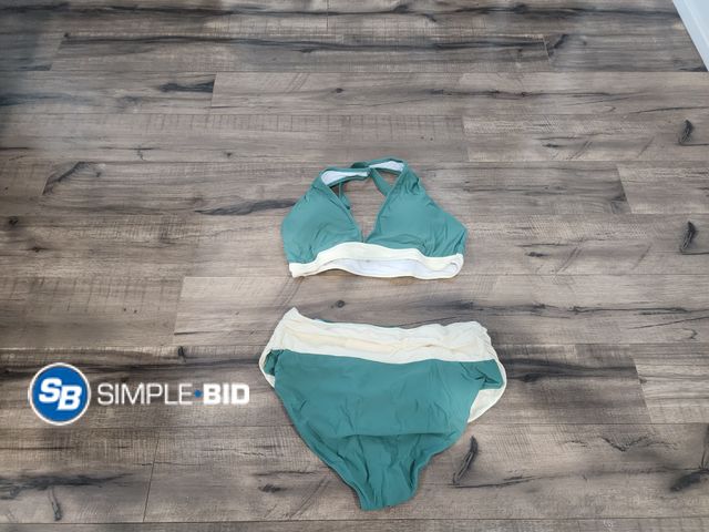 Lot 58-39770 - SWIMSUIT! Women's Jolefile High Waisted V neck 2 piece Swimsuit - SIZE XL - unworn