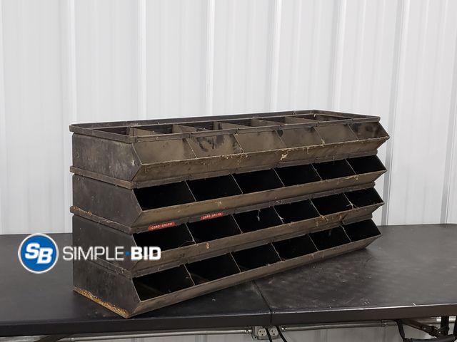 Lot 58-67368 - Lot of (4) Stackable Metal Bins for Parts