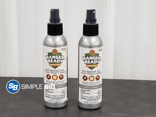 Lot 58-78051 - Lot of (2) Ranger Ready Repellent Picaridin 20% Tick + insect spray 6 fl oz each - unopened