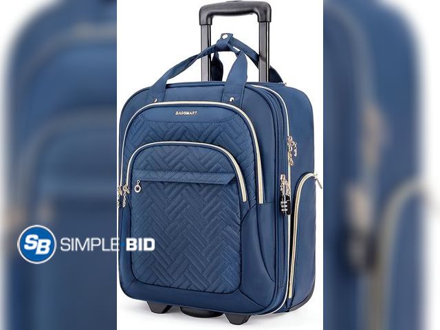 Lot 58-28472 - New BAGSMART Underseat Carry On Luggage Airline approved,16-inch Small Underseater Softside Travel S...
