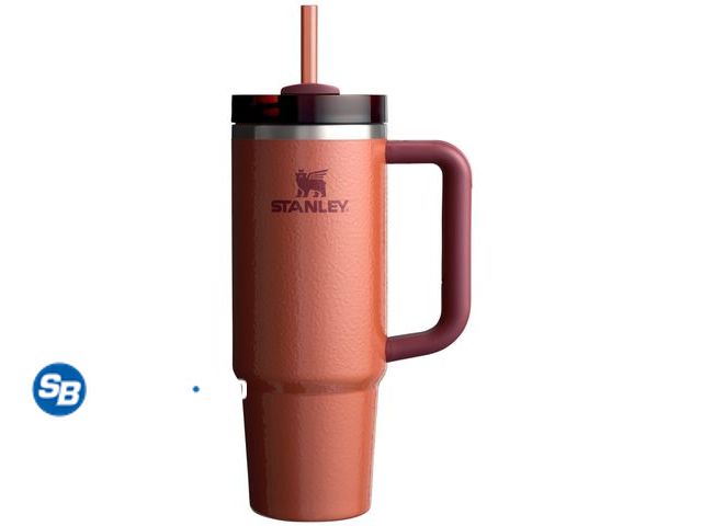 Lot 58-54072 - New Stanley Quencher Flowstate 30oz Hammertone Clay Stainless Steel Tumbler